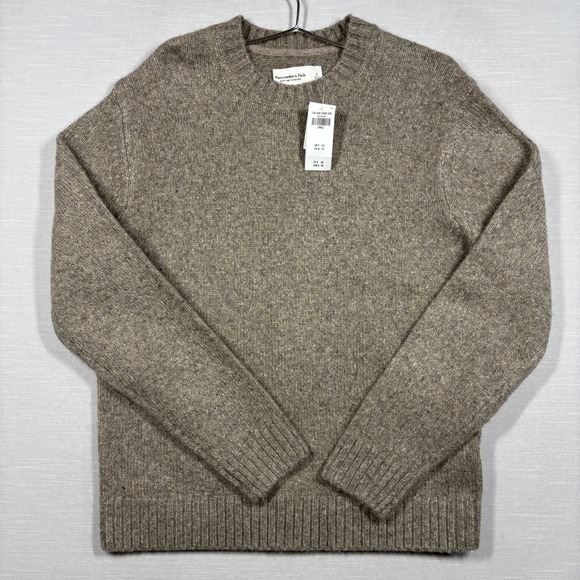 Abercrombie & Fitch Other - Abercrombie & Fitch Soft Sweater Mens Small Beige Crew Neck Knit Pullover Preppy
